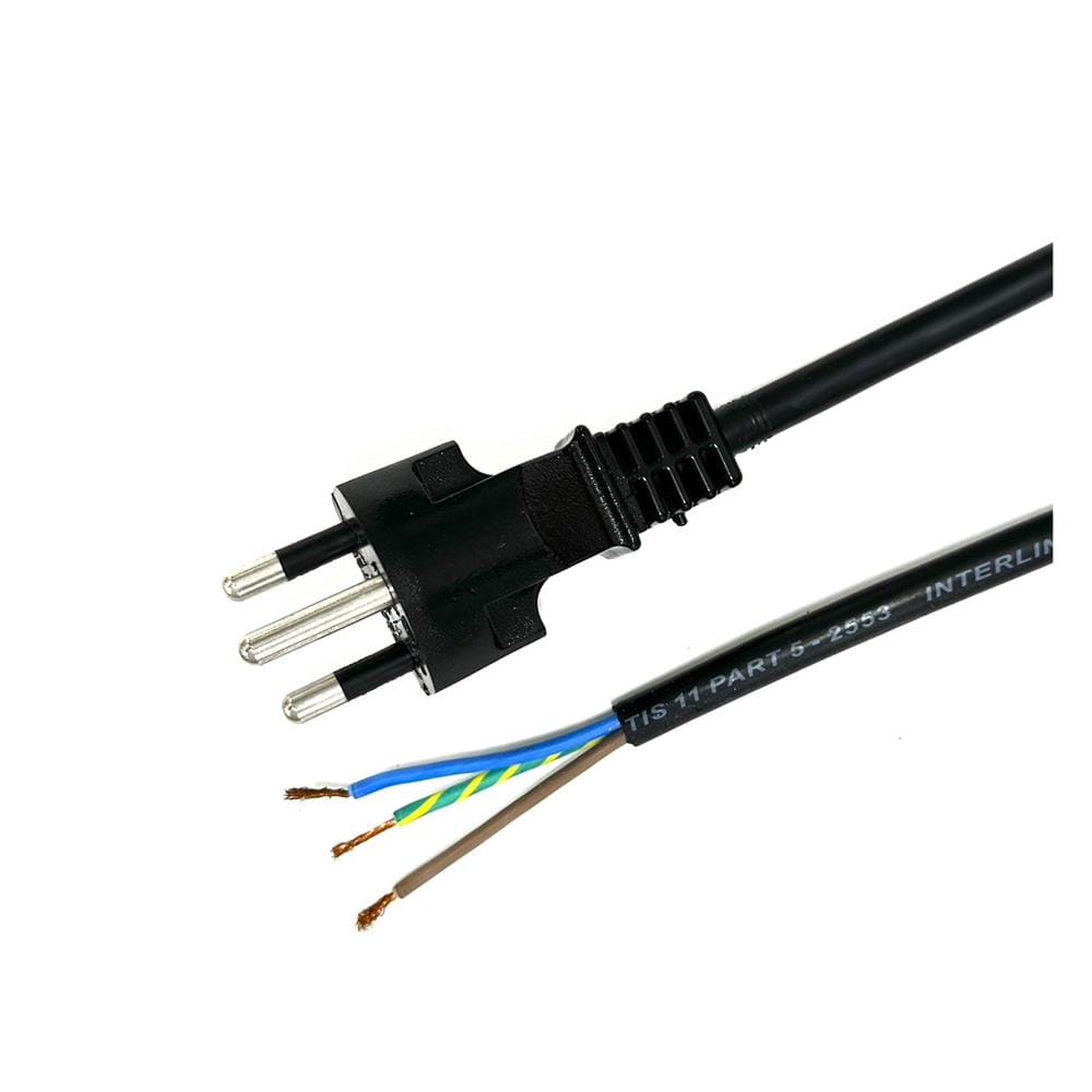 หัวปลั๊ก 3 ขากลม พร้อมสาย VCT SOKAWA 3x1 ตร.มม. 3 ม. สีดำ