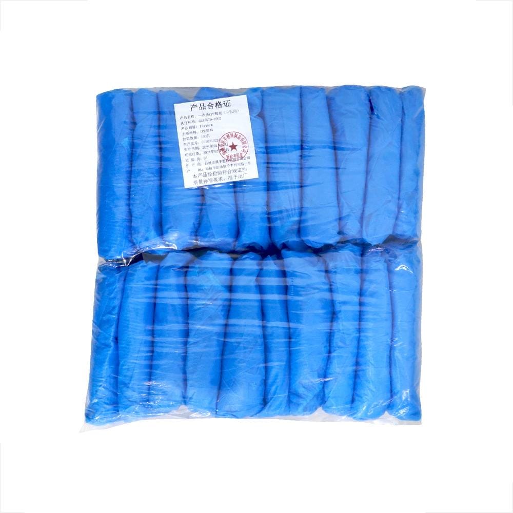 ถุงคลุมรองเท้าพลาสติก MICROTEX แบบสั้น แพ็ก 50 คู่ สีฟ้า