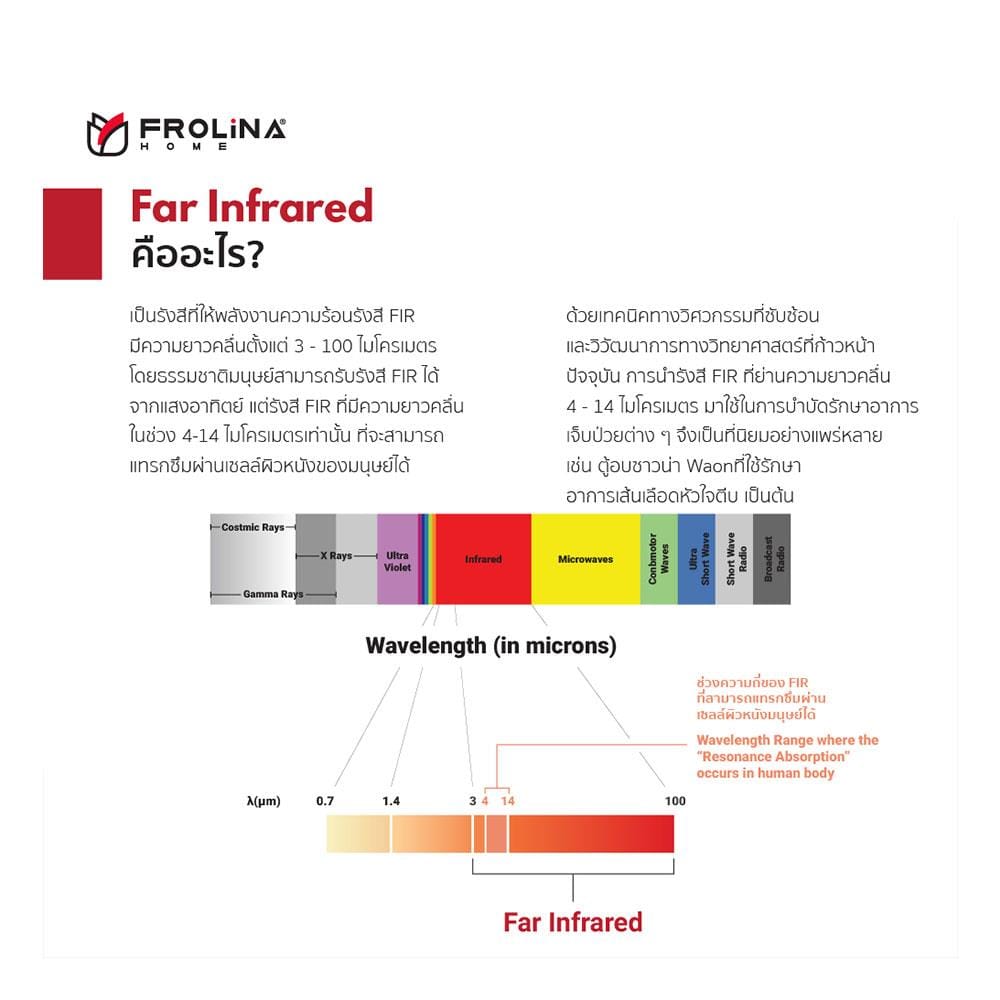 หมอนหนุน ใยสังเคราะห์ FROLINA INFRARED SOFT 19x29 นิ้ว สีขาว
