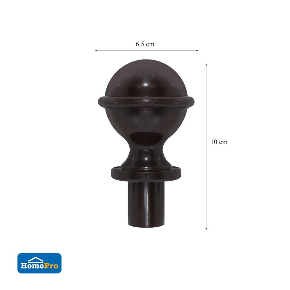 หัว-ท้ายรางม่าน HOME LIVING STYLE NAIL 25 มม. สีน้ำตาล