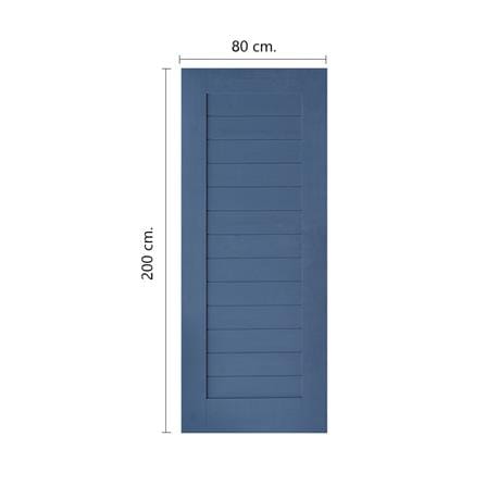 ประตูภายในไม้สน ไม่เจาะลูกบิด D2D 80x200 ซม. สี BLUE GREY_3