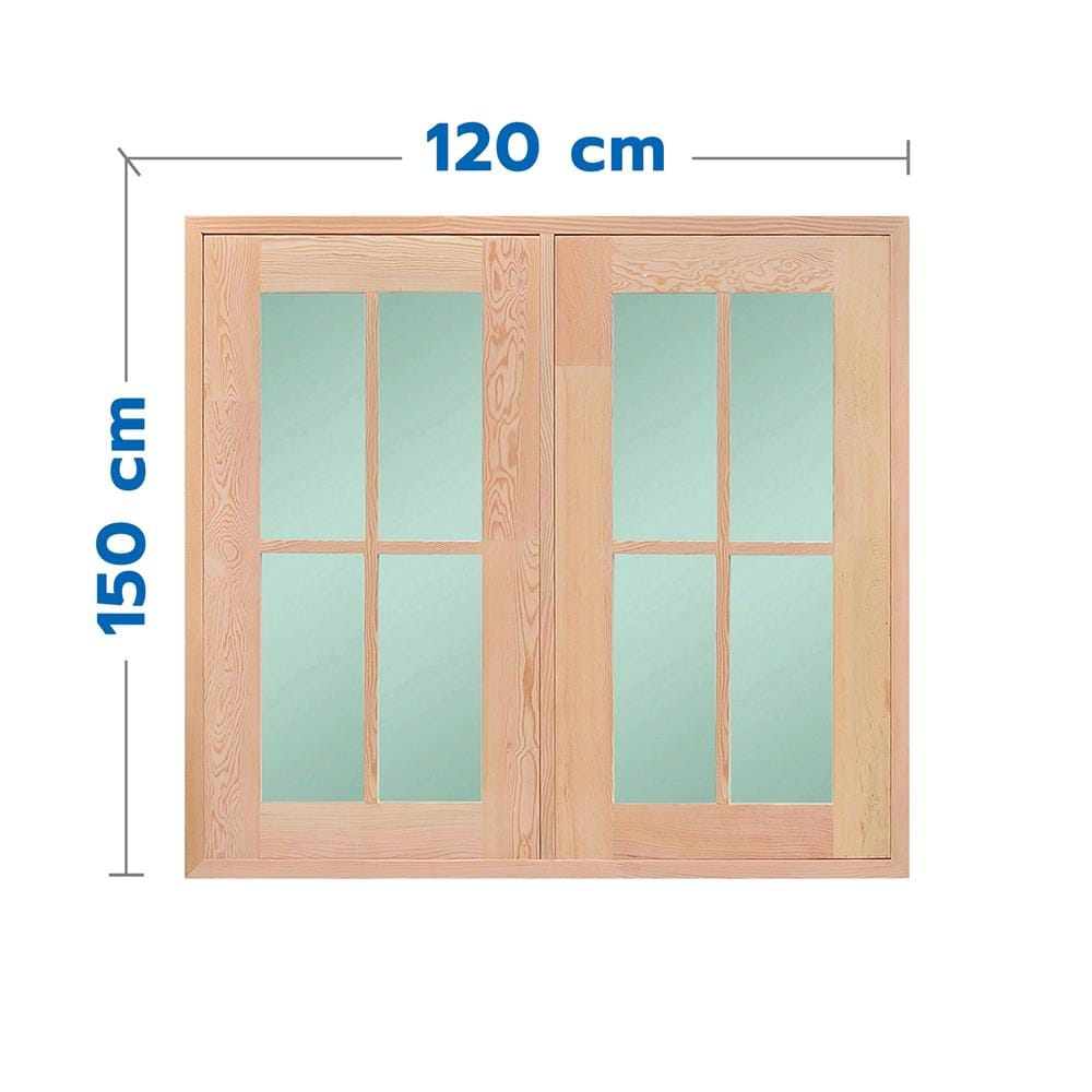 หน้าต่างบานเปิด D2D ECO PINE-FJ EZERO B 120X150 ซม.