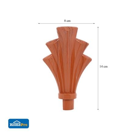 หัว-ท้ายรางม่าน HOME LIVING STYLE FAN 25 มม. สีสัก_4