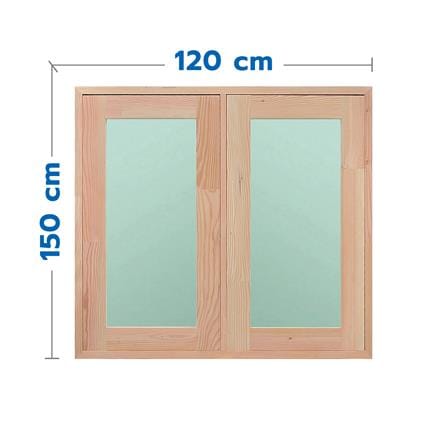 หน้าต่างบานเปิด D2D ECO PINE-FJ EZERO A 120X150 ซม._0