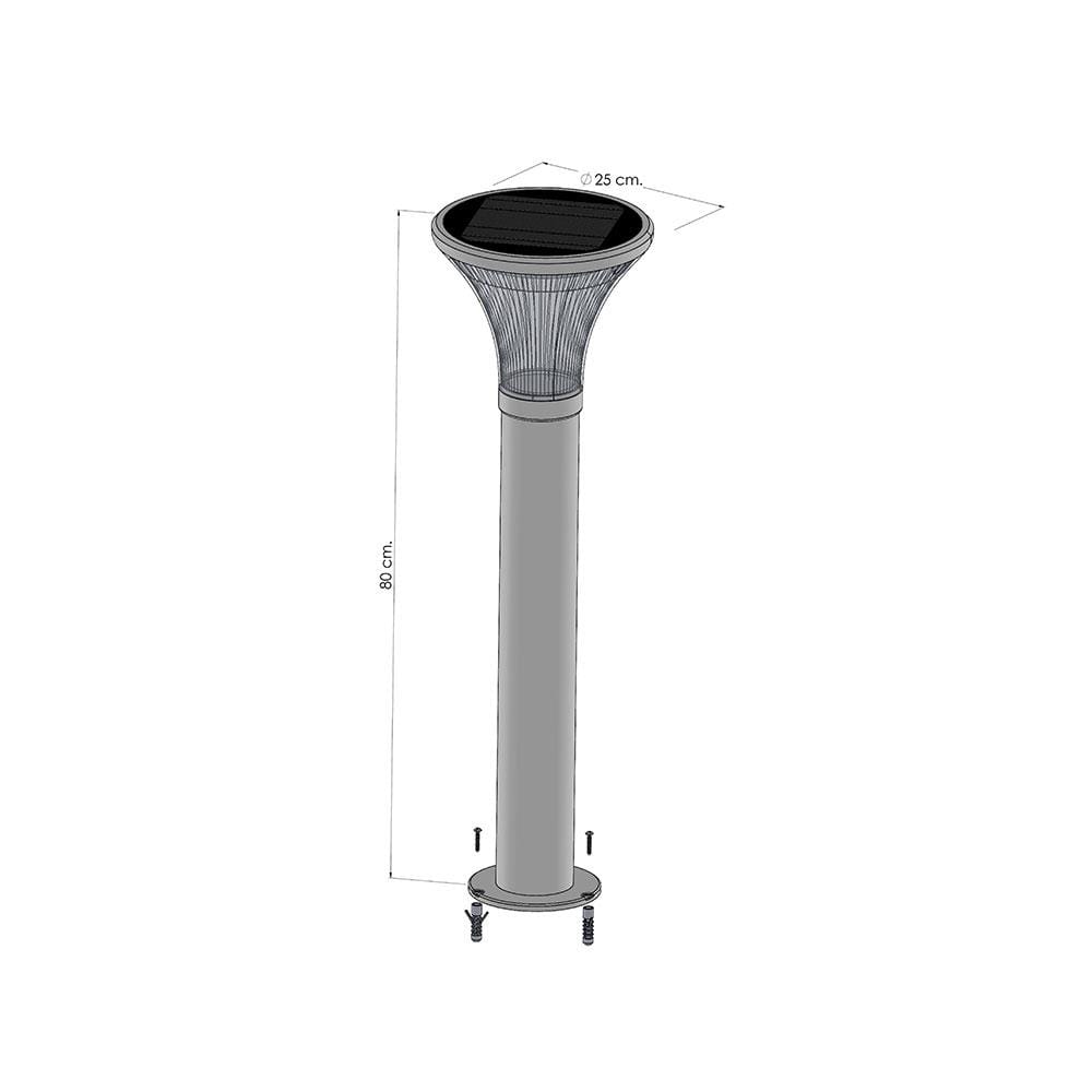 ไฟทางเดิน SOLAR CARINI MARTIN P01 3 วัตต์ DAYLIGHT สีดำ