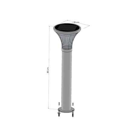 ไฟทางเดิน SOLAR CARINI MARTIN P01 3 วัตต์ DAYLIGHT สีดำ_5