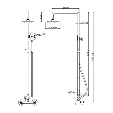 ฝักบัว RAIN SHOWER ผสม WS WS-80100R_1