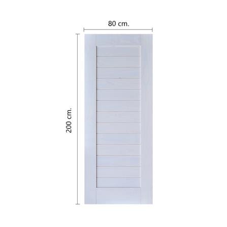 ประตูภายในไม้สน ไม่เจาะลูกบิด D2D 80x200 ซม. สี CLOUD WHITE_3