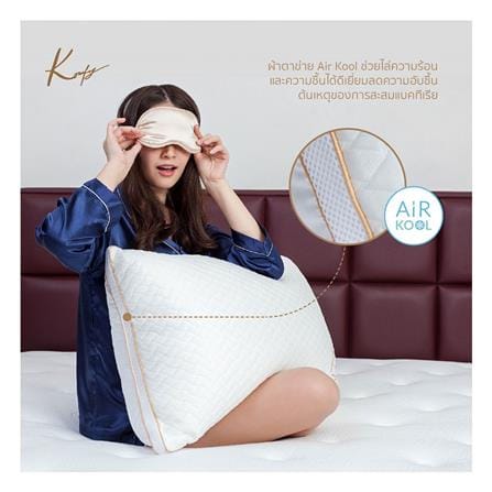 หมอนหนุน ใยสังเคราะห์ KOMFY KOOL HOTEL FIRM 73.6x48.2x15 ซม. สีขาว_3