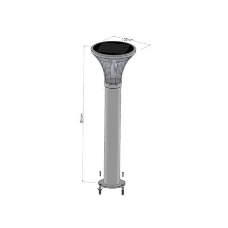 ไฟทางเดิน SOLAR CARINI MARTIN P01 3 วัตต์ WARMWHITE สีดำ_4