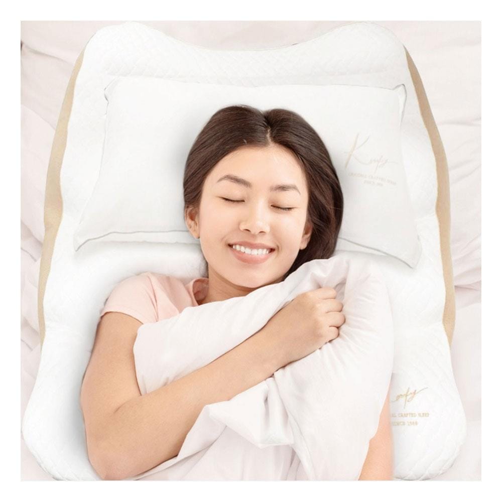 หมอนสุขภาพ ใยสังเคราะห์ KOMFY KOOL KOMFORT WAVE 82x70x27.5 ซม. สีขาว