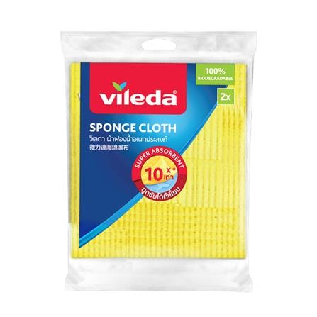 ผ้าฟองน้ำอเนกประสงค์ VILEDA 18x20 ซม. แพ็ก 2 ชิ้น_0