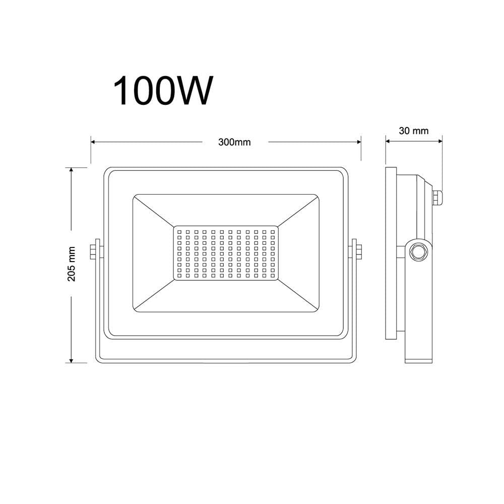 สปอตไลท์ภายนอก LED SHINING FLOOD LIGHT 100 วัตต์ WARMWHITE