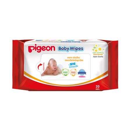 ผ้าเช็ดทำความสะอาดผิว PIGEON CHAMOMILE 20 แผ่น