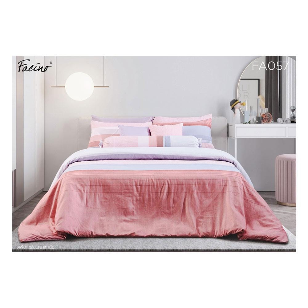 ชุดผ้าปูที่นอน 6 ฟุต 6 ชิ้น FACINO PRINT FA057