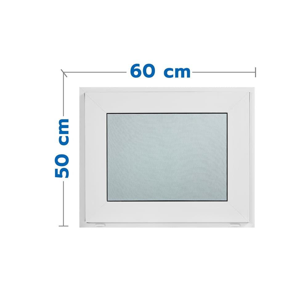 หน้าต่างบานกระทุ้ง ไวนิล มุ้ง WINDSOR 60X50 ซม. สีขาว
