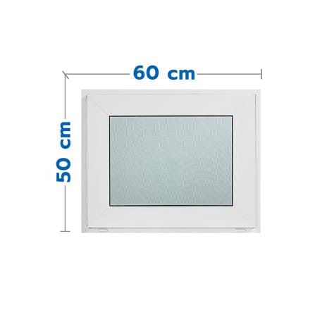 หน้าต่างบานกระทุ้ง ไวนิล มุ้ง WINDSOR 60X50 ซม. สีขาว_0