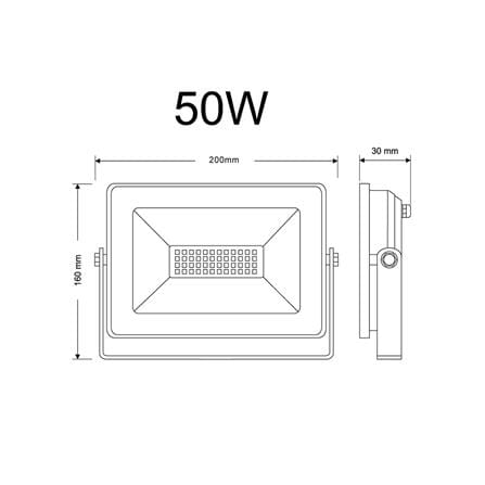 สปอตไลท์ภายนอก LED SHINING FLOOD LIGHT 50 วัตต์ WARMWHITE_8