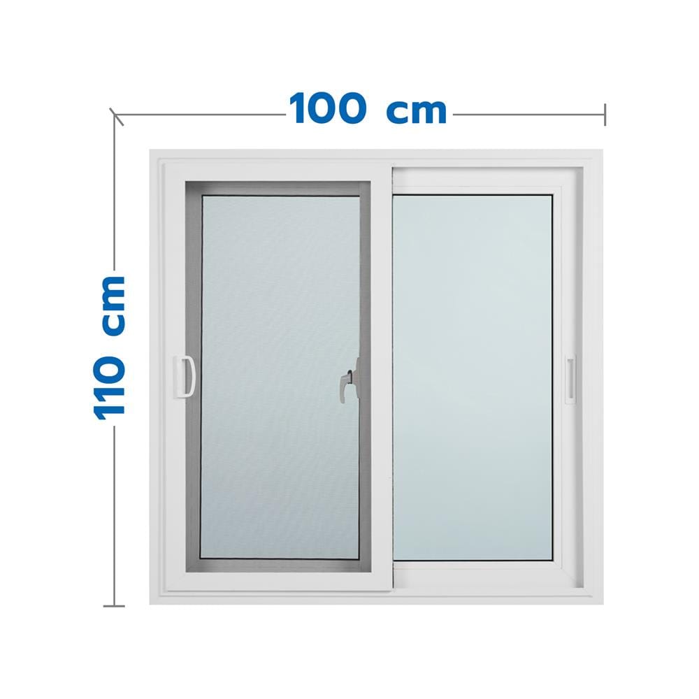 หน้าต่างบานเลื่อน ไวนิล S-S มุ้ง WINDSOR 100X110 ซม. สีขาว