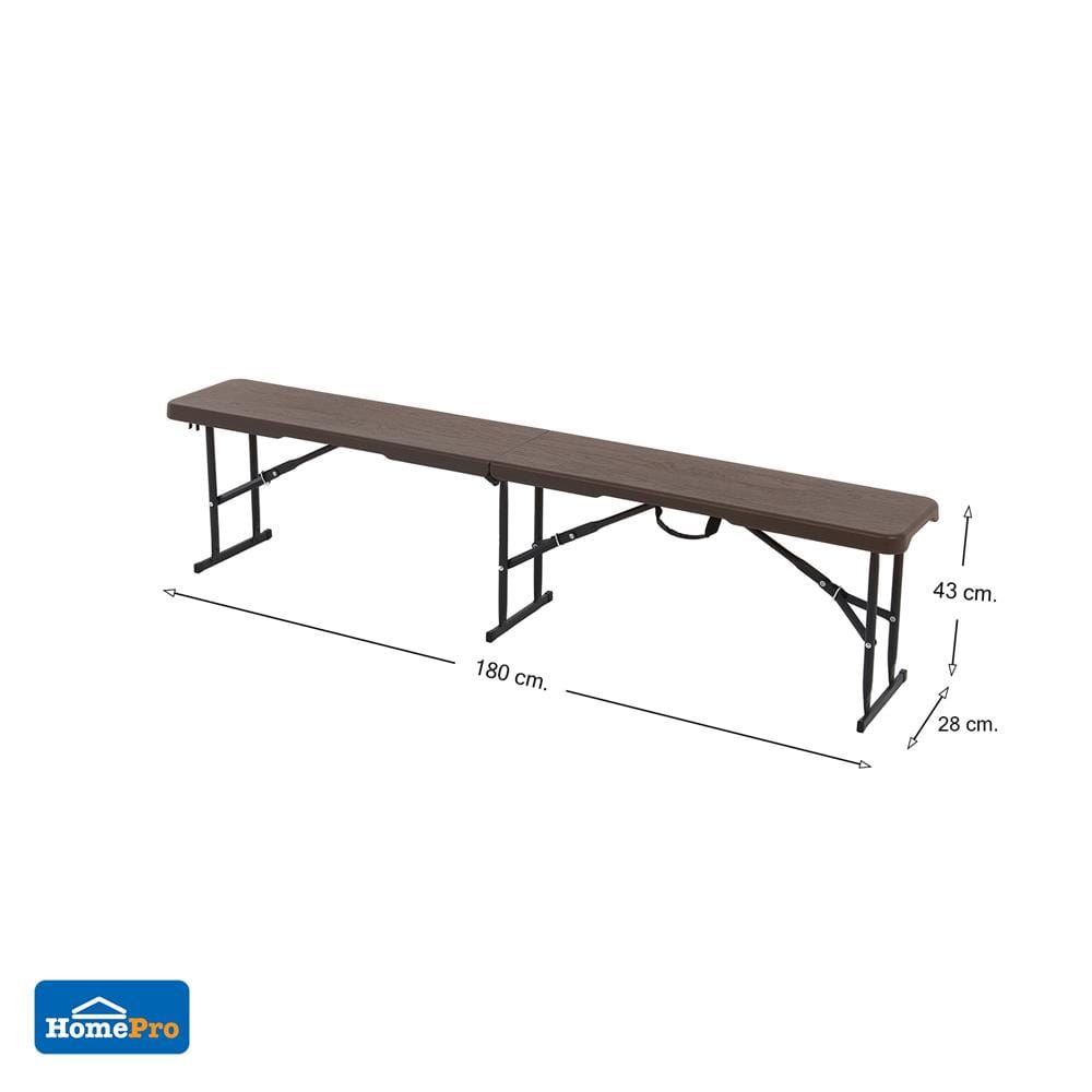 ม้านั่งพับครึ่งลายไม้ SPRING HDPE 180 ซม.