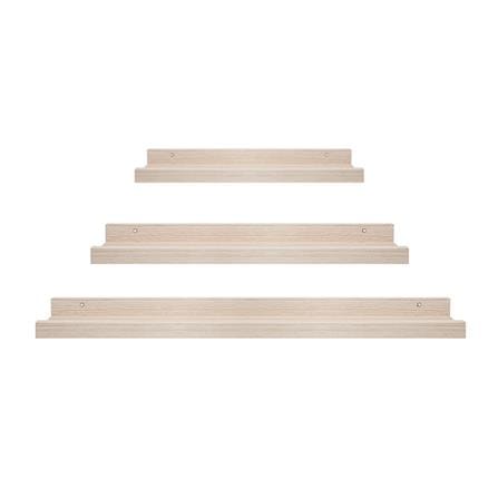 ชั้นติดผนังแบบเรียบ STACKO COZI (S,M,L) สีวอลนัท 3 ชิ้น_1