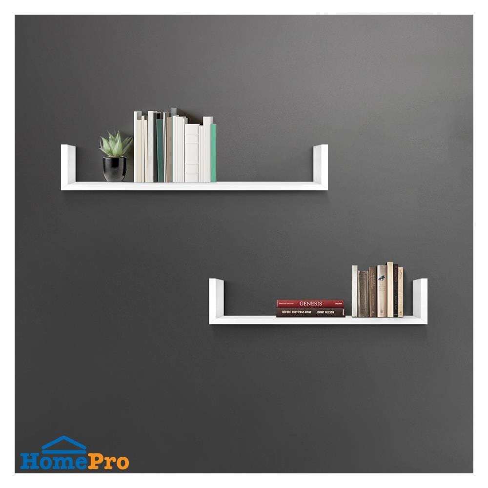 ชั้นติดผนัง U SHAPE STACKO COZI 80x15x10 ซม. สีขาว