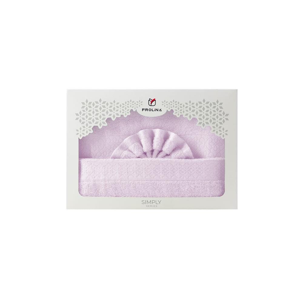 ผ้าขนหนู GIFT SET FROLINA SIMPLY สี LIGHT PINK แพ็ก 2 ชิ้น