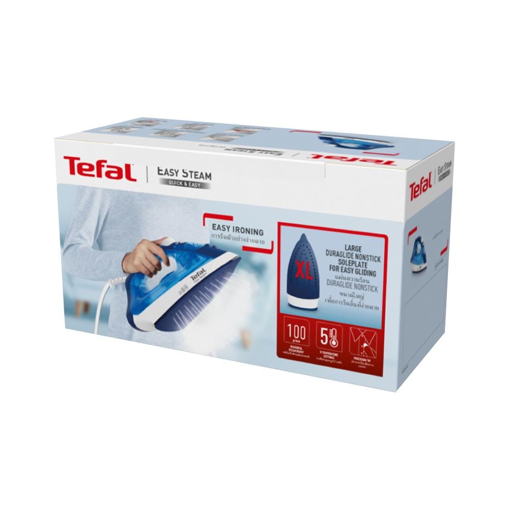 เตารีดไอน้ำ TEFAL FV1941T0 สีน้ำเงิน/ขาว 220 มล.