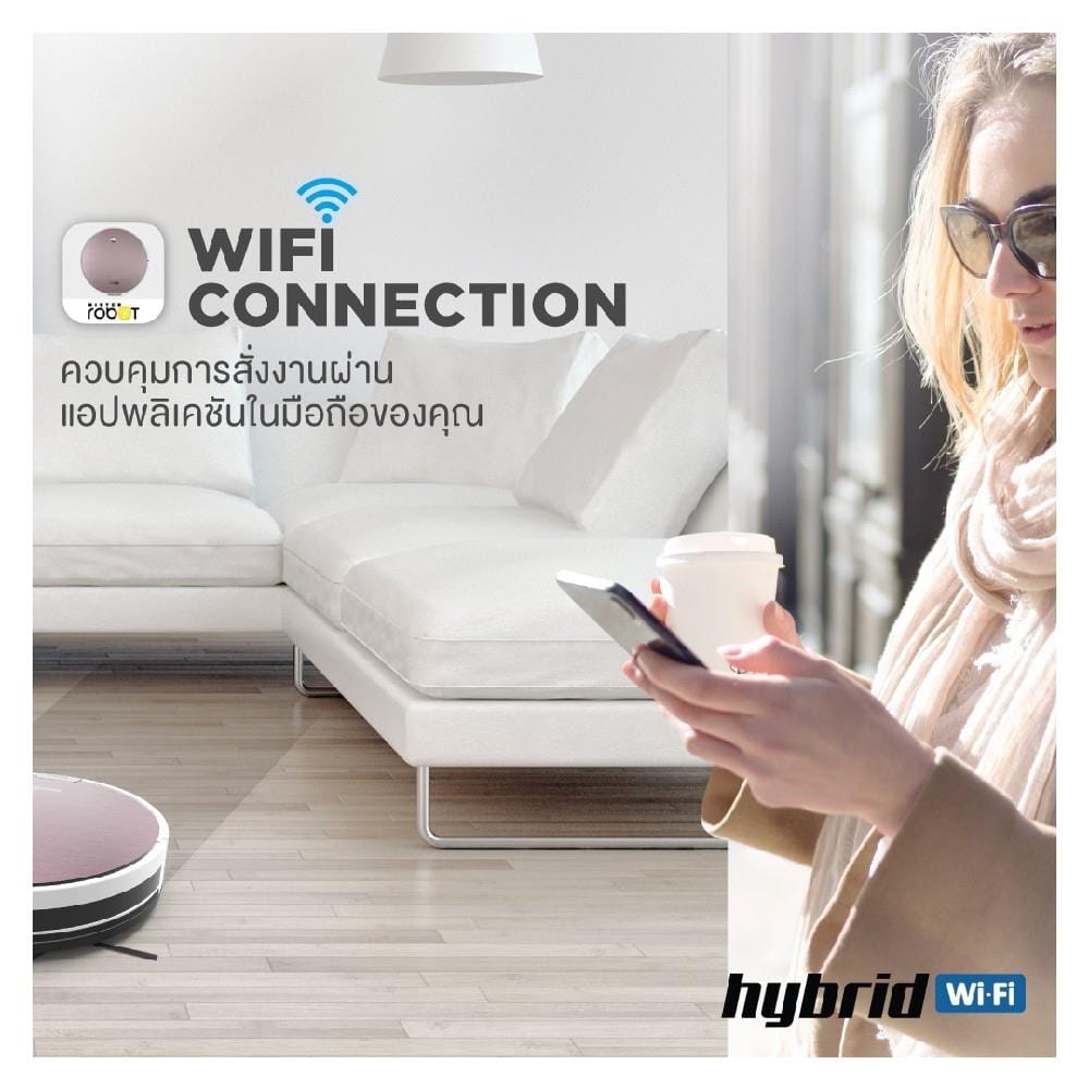 เครื่องดูดฝุ่นหุ่นยนต์ MISTER ROBOT HYBRID WIFI+CORDLESS