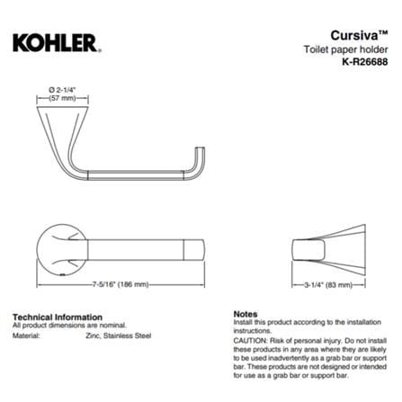 ที่ใส่กระดาษ KOHLER K-R26688-CP สีโครม_1