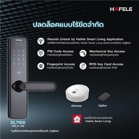 กลอนดิจิตอล HAFELE DL7100 499.21.192 BK สีดำ_1