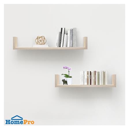 ชั้นติดผนัง U SHAPE STACKO COZI 80x15x10 ซม. สีวอลนัท_3