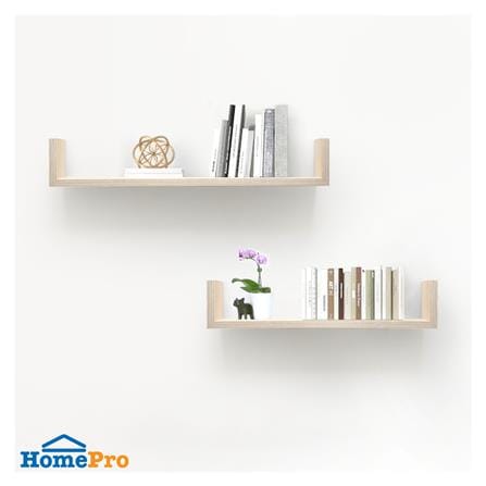 ชั้นติดผนัง U SHAPE STACKO COZI 60x15x10 ซม. สีวอลนัท_3