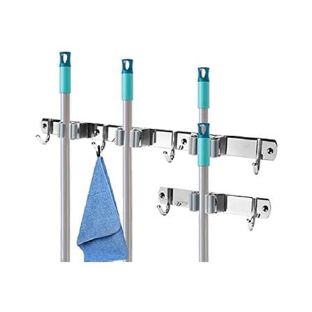 ที่แขวนไม้ม็อปติดผนัง PLIM TITAN 1คลิป 2ตะขอ สีเทา_1