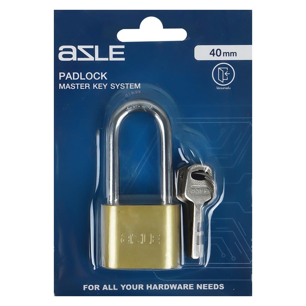 กุญแจลูกปืน AZLE 40LSB 40 มม. สีทองเหลืองขัดเงา