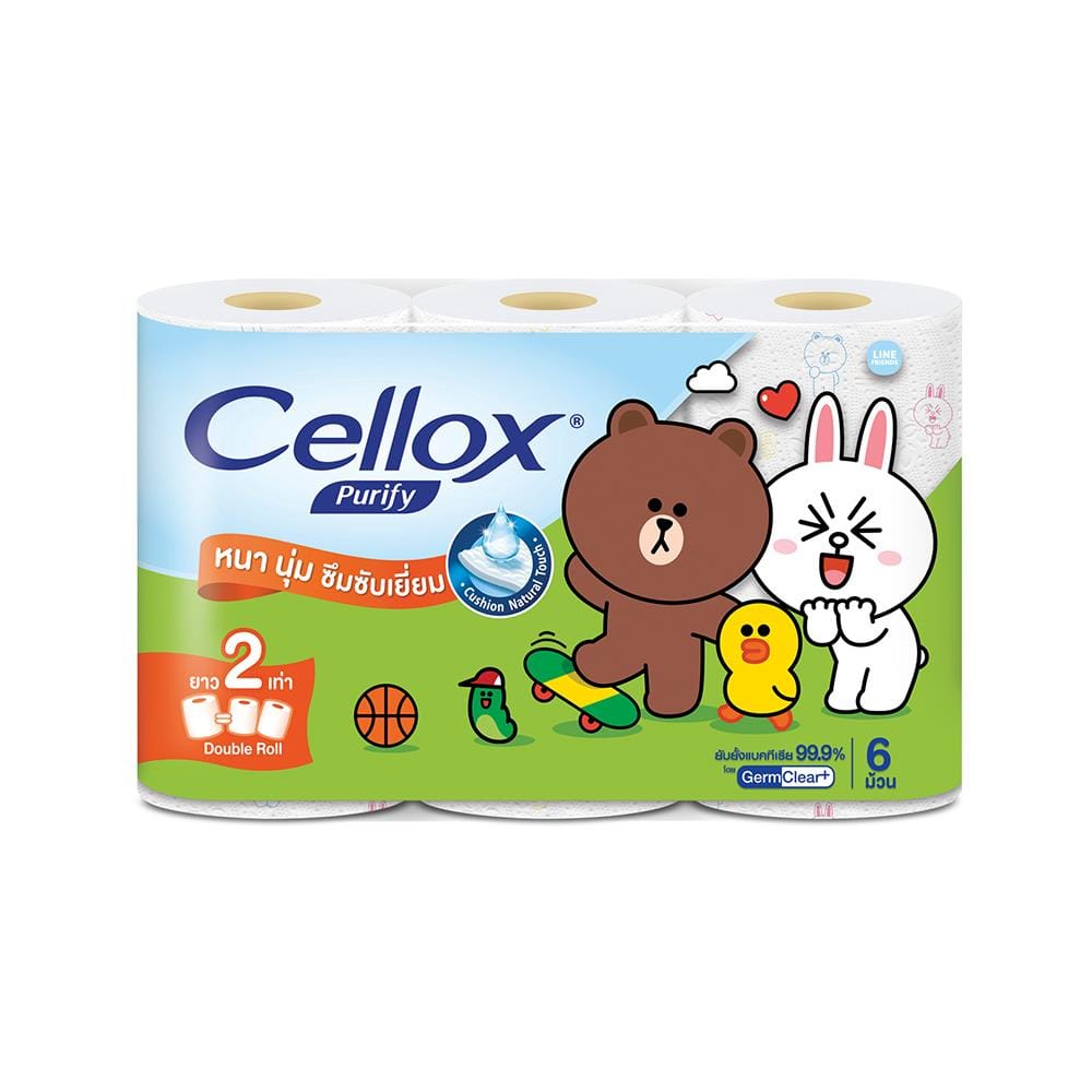 กระดาษชำระ CELLOX LINE FRIEND DOUBLE ROLL แพ็ก6