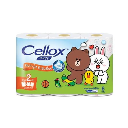 กระดาษชำระ CELLOX LINE FRIEND DOUBLE ROLL แพ็ก6_0