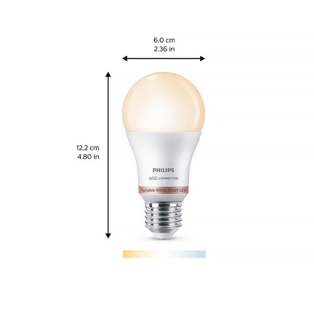 หลอด LED PHILIPS WIZ CONNECTED 8 วัตต์ DAYLIGHT/COOLWHITE/WARMWHITE E27 WIFI BLUETOOTH