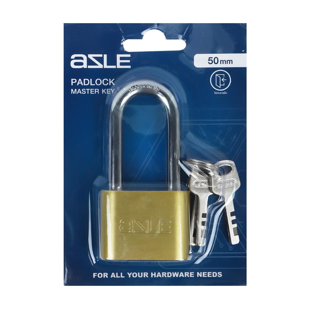 กุญแจลูกปืน AZLE 50 LSB 50 มม. สีทองเหลืองขัดเงา