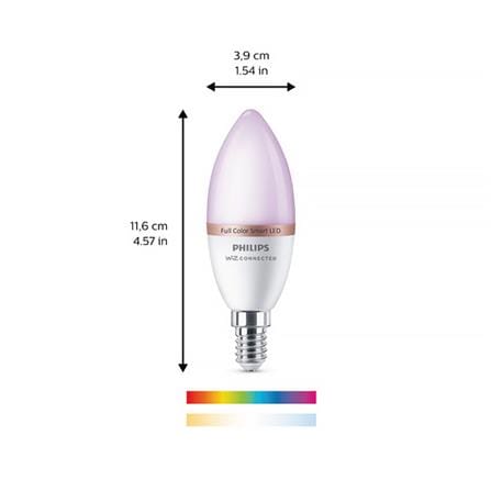 หลอด LED PHILIPS WIZ CONNECTED 4.9 วัตต์ RGB E14 WIFI BLUETOOTH_4