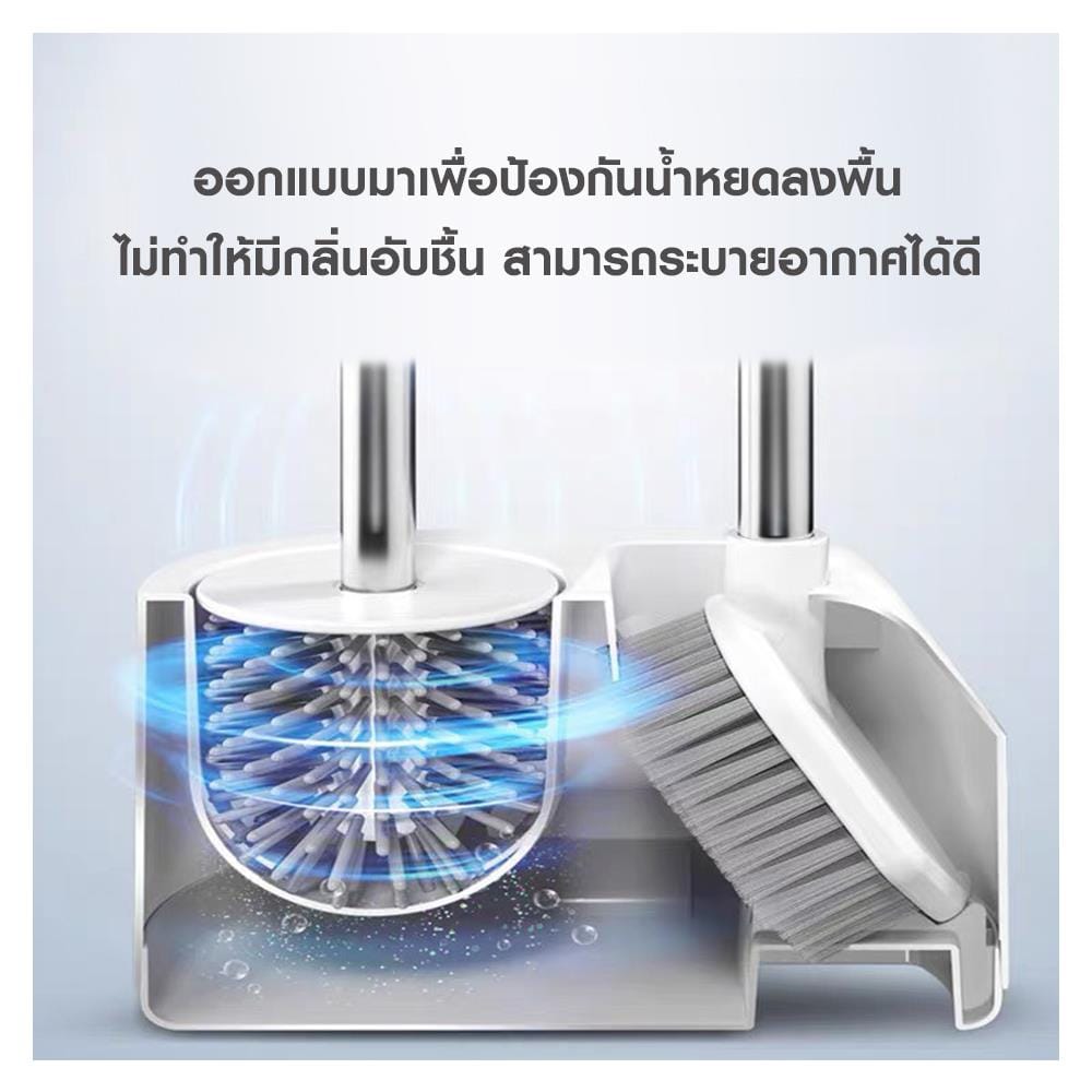 ชุดแปรงล้างสุขภัณฑ์พร้อมฐาน 2 IN 1 ACCO NAMI สีขาว