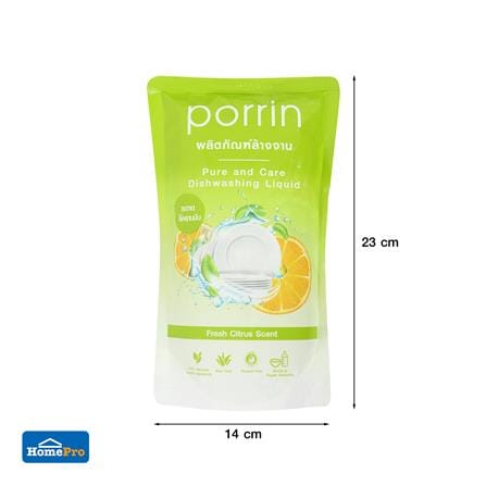 รีฟิลน้ำยาล้างจาน PORRIN FRESH CITRUS 550 มล._3