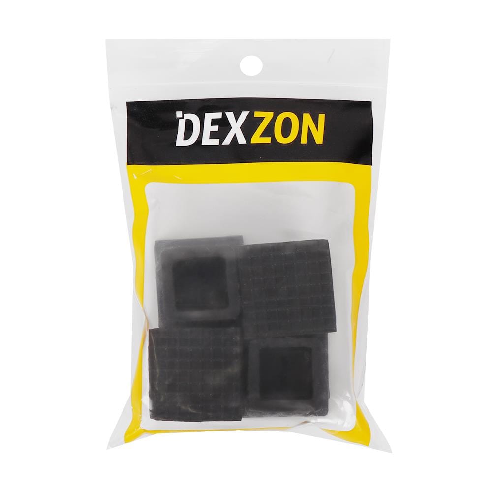 ยางรองขาโต๊ะ DEXZON โปร่ง 3/4 นิ้ว สีดำ 4 ชิ้น/ชุด