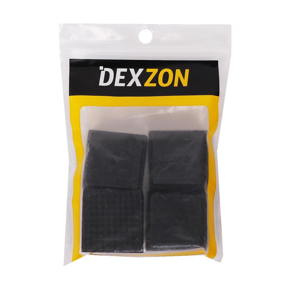 ยางรองขาโต๊ะ DEXZON เหลี่ยม 1-1/4 นิ้ว สีดำ 4 ชิ้น/ชุด