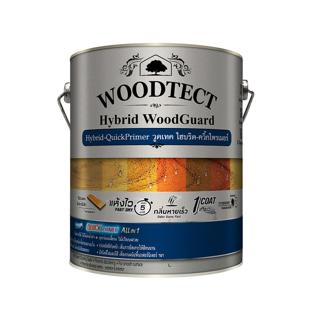 สีรองพื้นไม้ WOODTECT HYBRID PRIMER WW-5000 1 แกลลอน