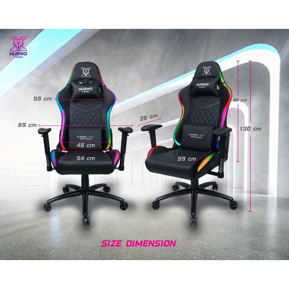 เก้าอี้เกมมิ่ง NUBWO NBCH-X107 PLUS สีดำ