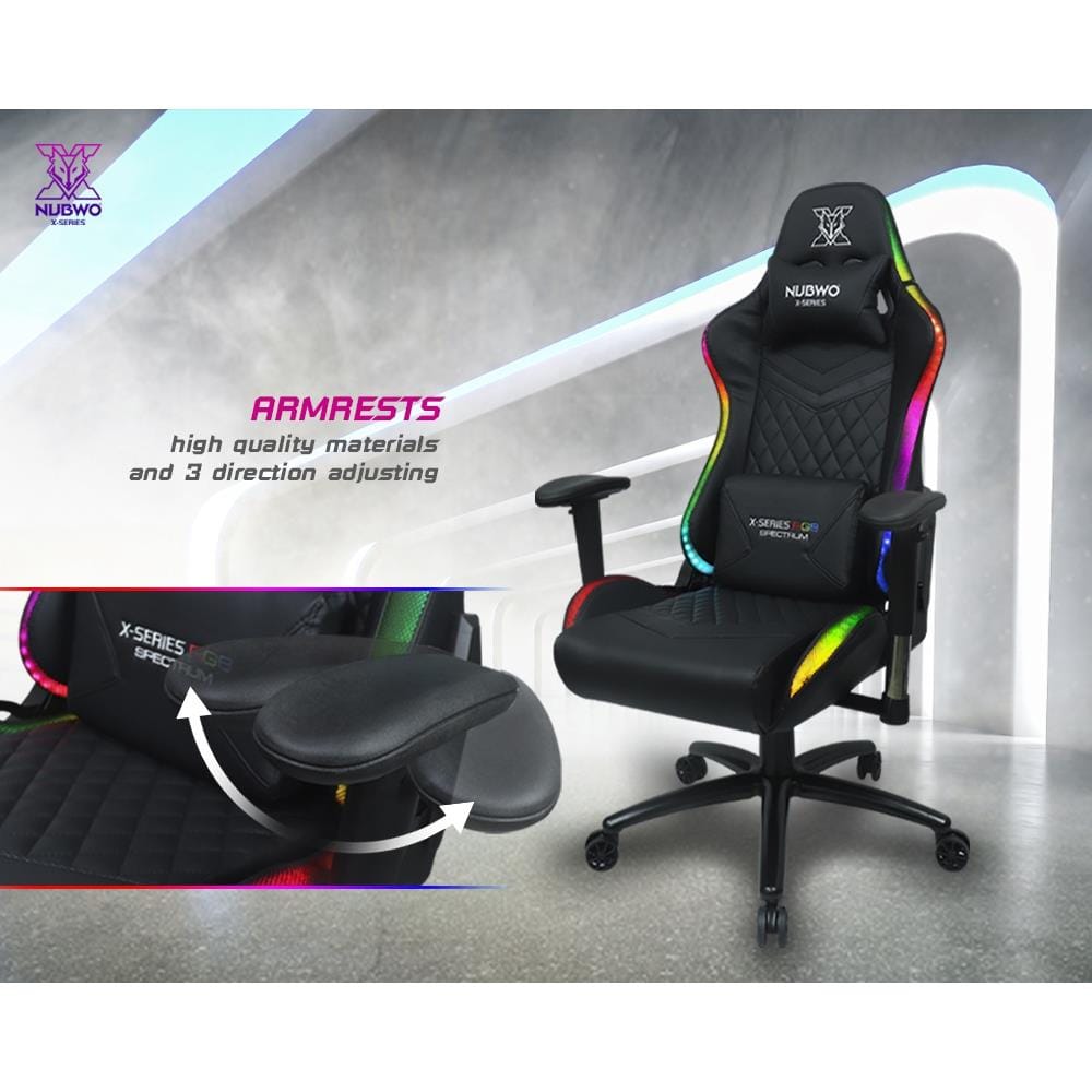 เก้าอี้เกมมิ่ง NUBWO NBCH-X107 PLUS สีดำ