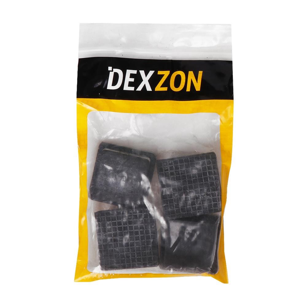 ยางรองขาโต๊ะเหลี่ยมสวมใน DEXZON 1-1/2 นิ้ว แพ็ก 4 ชิ้น