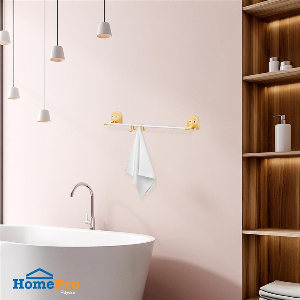 ราวแขวนติดเทปกาวรูปหัวปลาหมึก PLIM 45.5 ซม. สีขาว