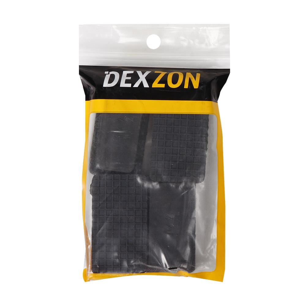 ยางรองขาโต๊ะเหลี่ยมตันสวมใน DEXZON 1X2 นิ้ว แพ็ก 4 ชิ้น